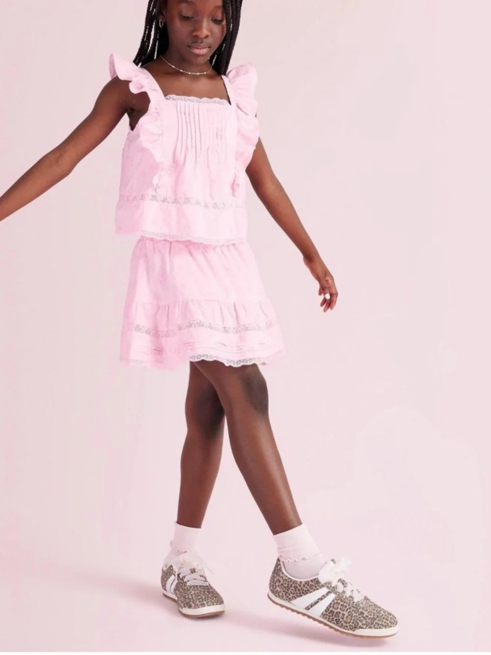 Loveshackfancy x Target Clara Alouette Rose Embroidery Tiered Skirt